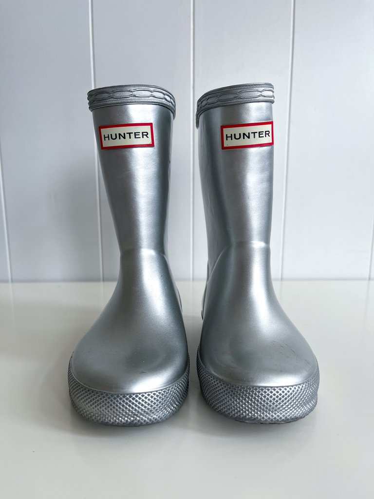 Botas Hunter Niña Plateadas Talle 24