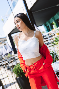 Top rubí importado breteles con strass - comprar online