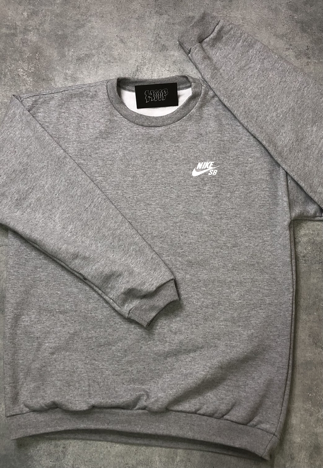 moletom careca nike cinza