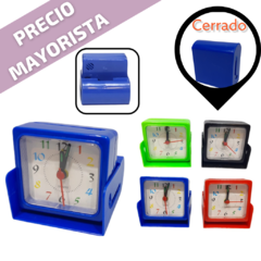 Reloj Despertador Analogico Plástico Cuadrado