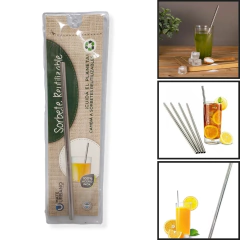 Pack Sorbetes Reutilizables Sorbete Bombilla X 3 Acero Bazar en internet