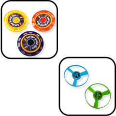 Trompo Lanzador Discos Voladores Blister Juego Juguetes - pachos