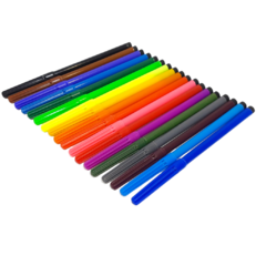 Marcadores Fibras Trazo Fino Escolar X18 Colores Utiles - comprar online