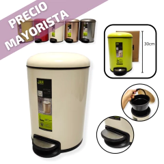 Tacho Metal Cesto A Pedal Cierre Lento 7 L Bazar