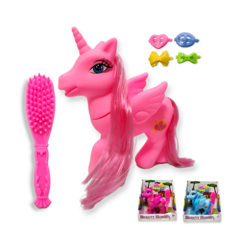 Unicornio pony muñeco infantil con accesorios juego juguetes