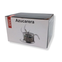 Azucarera Vidrio Tapa Cucharita Quesera Acero Inoxidable - tienda online
