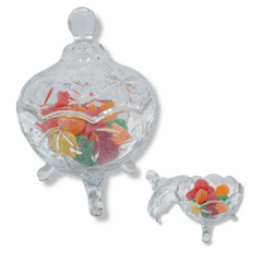 Caramelera Bombonera Vidrio Candy Souvenir Frasco Tapa Bazar - tienda online