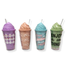 Vaso Sorbete Reutilizable Bebida Tapa Helado Acrilico - comprar online
