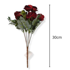 Ramo Rosas Artificiales Decoración Flor Centro Mesa Colores - tienda online
