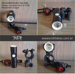 Kit Lanterna Recarregável USB bateria interna - comprar online