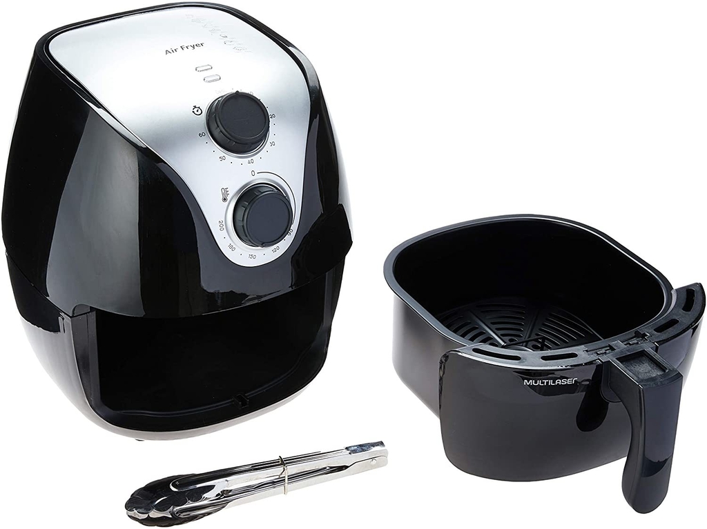 Fritadeira Elétrica Air Fryer 4 Litros Multilaser 127V Preta - CE021