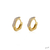 Argolinha articulada hexagonal detalhes em ródio branco P Banho Ouro 18k - comprar online