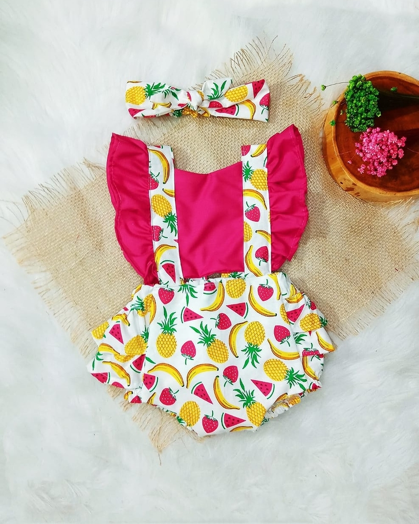 Romper Jardineira Salada De Frutas Romper Jardineira Salada De Frutas