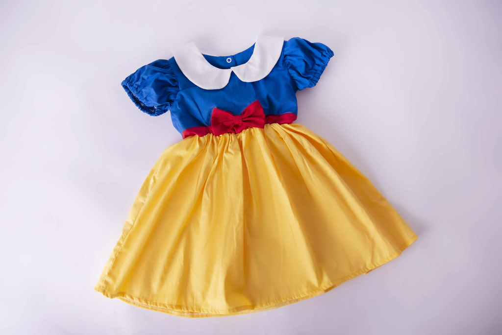 Vestido de Crochê Infantil Branca de Neve