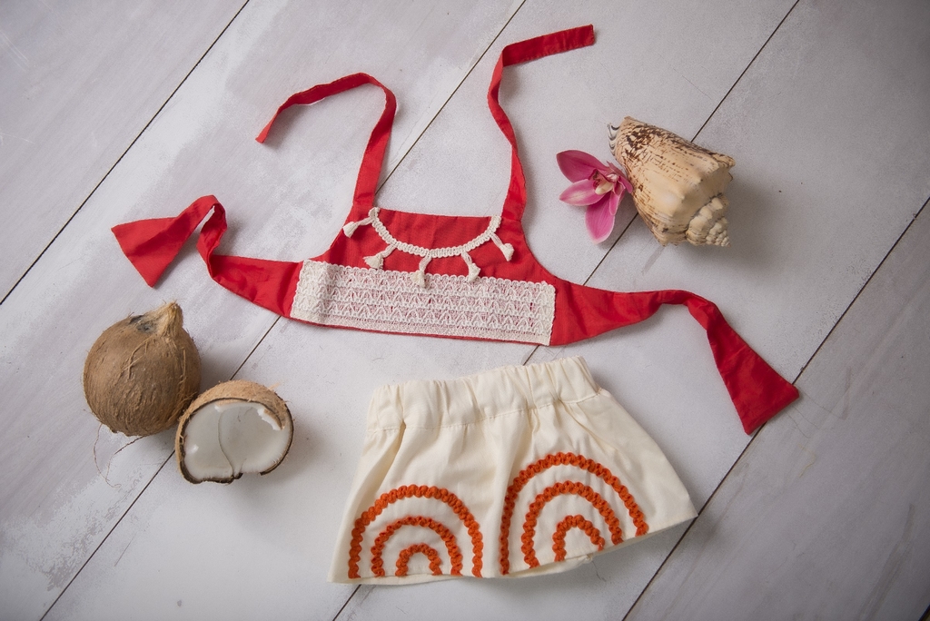 Roupa Infantil Fantasia Aniversário Moana