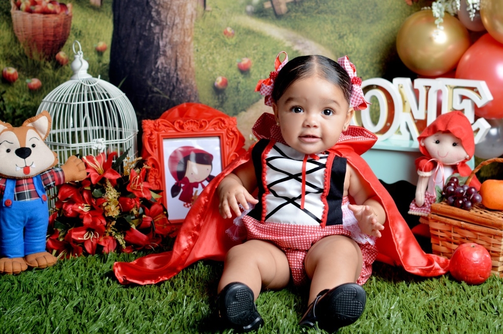 Vestido Fantasia Infantil Menina Chapeuzinho Vermelho - Bem Vestir