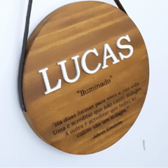Porta Maternidade de Madeira Nome e Significado Lucas - comprar online