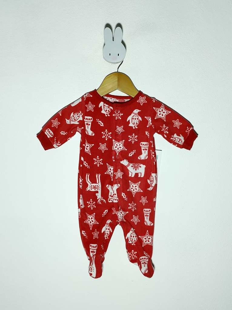 PIJAMA CARTERS MICROPOLAR - TALLE NB - ESTAMPA NAVIDEÑA
