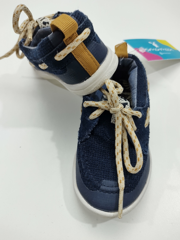 ZAPATOS NÁUTICOS ZARA - NRO 19 EUR (12,5 CM DE PLANTILLA) - TIPO MOCASÍN  GAMUZA, ECOCUERO Y TELA COMBINADA
