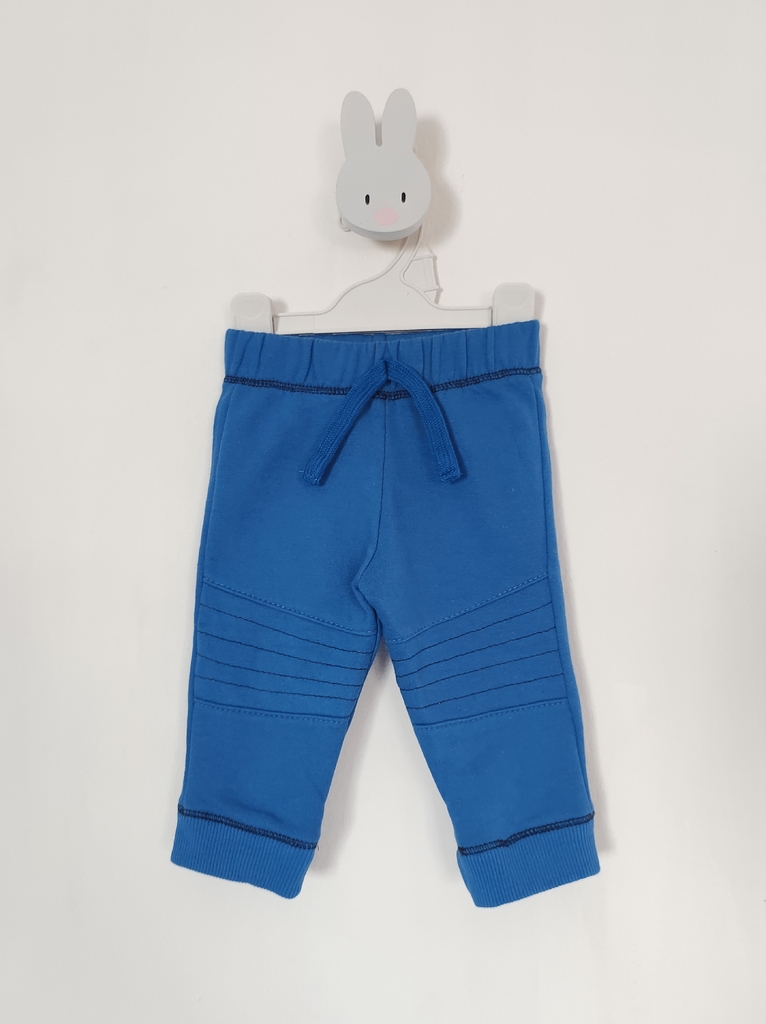 PANTALÓN KIDS CONCEPT - TALLE 1 (3 MESES) - AZUL FRANCIA CON FRISA