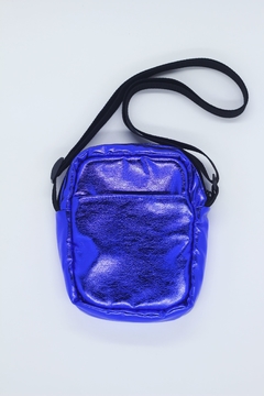 Shoulder bag azul metalizada na internet
