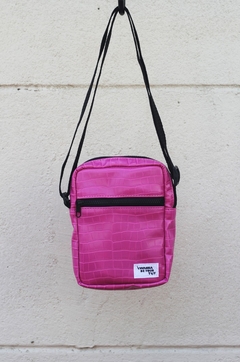 Shoulder bag pink croco