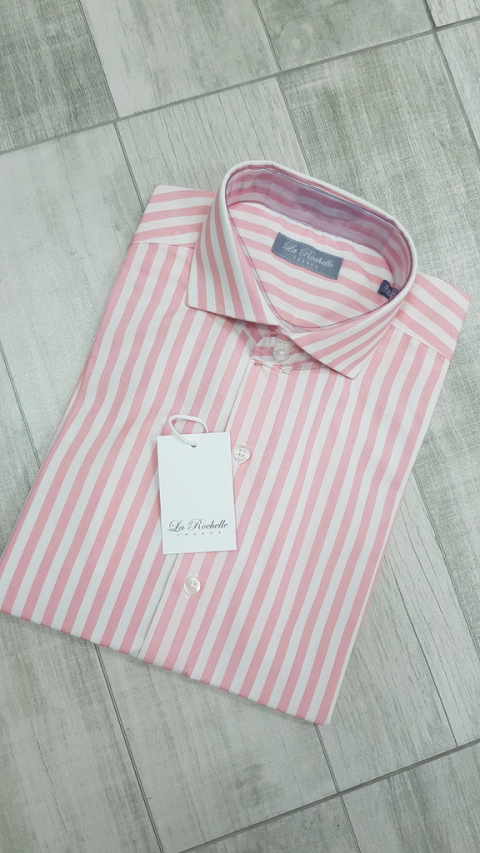 Camisa rayada (S159)100% algodon - La Rochelle France
