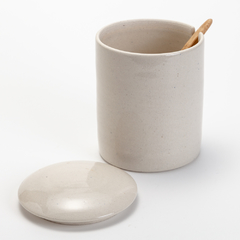 Açucareiro em cerâmica de alta temperatura com colher de bambu. - comprar online