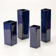 Conjunto com 4 vasos retangulares em cerâmica de alta temperatura na internet