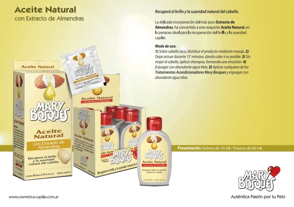 OLEO DE ALMENDRAS - Frasco 60 g - MARY BOSQUES