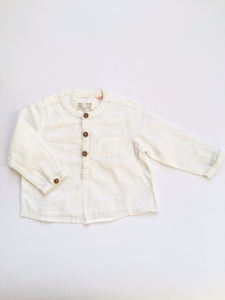 camisa cuello mao zara