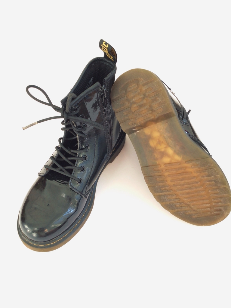 botas borcegos negros charol dr martens numero 2uk 3 us 34 eu