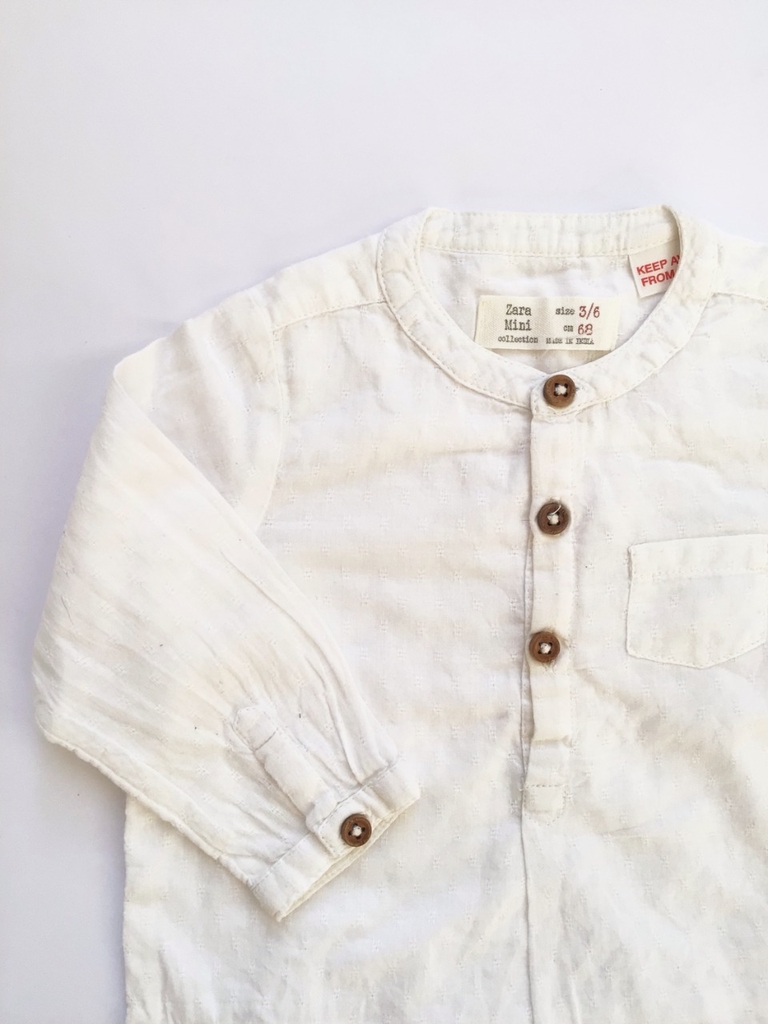 camisa cuello mao zara