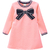 Vestido Infantil Menina Malha Trabalhada Laço Rosa Soft (tam 4-12) Milon