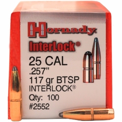 Hornady 25 CAL 117 gr BTSP Interlock x100 u