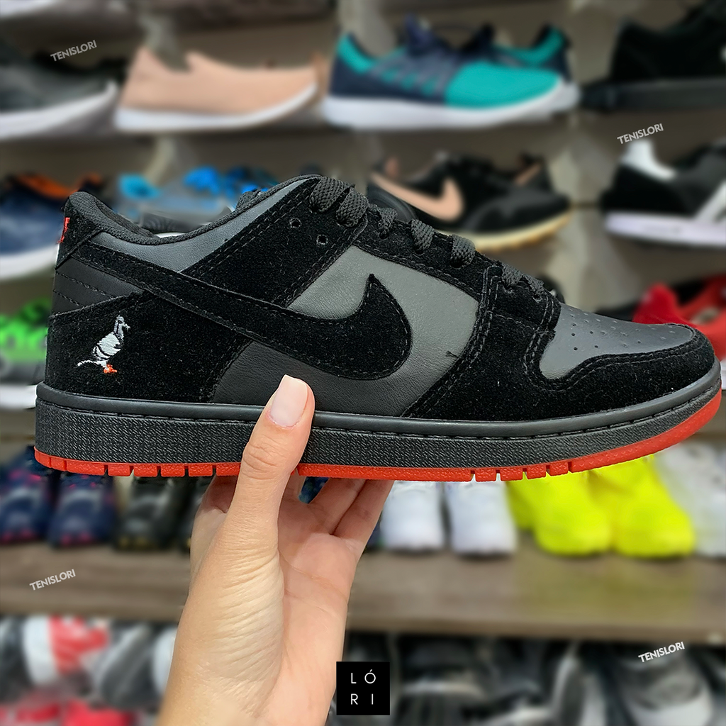 nike dunk preto e vermelho