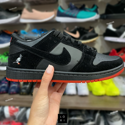 nike dunk vermelho e preto