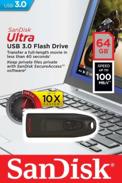 Pendrive 64gb Sandisk Ultra usb 3,0 Flash Drive