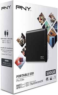 SSD Portatil PNY 500GB Pro Elite USB 3.1 y Tipo C PSD0CS2060-500-RB en internet