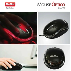 Mouse kolke PS2 luminoso KM117 negro en internet