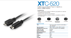 Cable micro USB a Tipo C macho USB 1,8m Xtech XTC-520 - comprar online