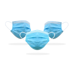 Máscara Descartável Tripla Azul Com Elástico Pct C/50Und