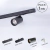 PACK // RIEL 1 MT NEGRO + CABEZALES ALUMINIO COCO + CONECTOR + ADAPTADORES + DICROLED