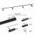 PACK // RIEL 3 MTS NEGRO + CABEZALES CHAPA LARGOS + CONECTOR + ADAPTADORES + DICROLED - DANTE Hogar