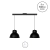 DOBLE /// COLGANTE - CARHUE MINI - METALICO + REGLETA 60CM *** SIN LAMPARA ***
