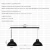 DOBLE /// COLGANTE - CARHUE - METALICO + REGLETA 100CM *** SIN LAMPARA *** en internet