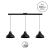 TRIPLE /// COLGANTE - PERGAMINO - METALICO + REGLETA 80CM *** SIN LAMPARA ***