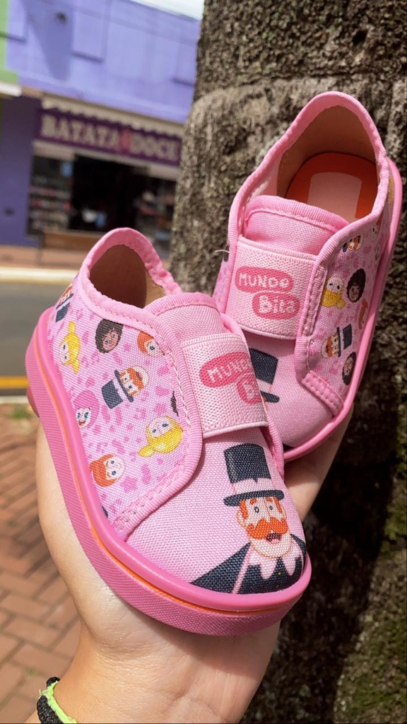 Tênis Mundo Bita Rosa Elástico Grendene Kids