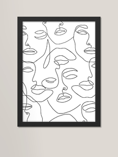 Quadro decorativo - abstract face