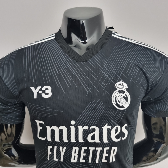 Camiseta Real Madrid 2022 Y-3 Negra PLAYER PRE-ORDEN